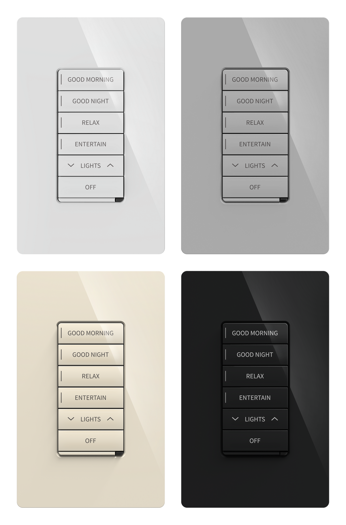 Crestron CM2-DIMUEX ENGRAVED - Cameo® 2 In-Wall Universal Phase Dimmer with infiNET EX® Wireless Communication, 100-240VAC, Full Keypad, Custom Engraved