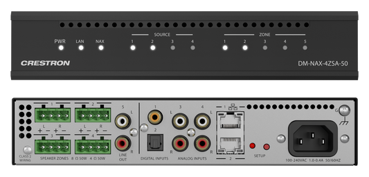 Crestron DM-NAX-4ZSA-50 - DM NAX® 4+1 Zone Streaming Amplifier