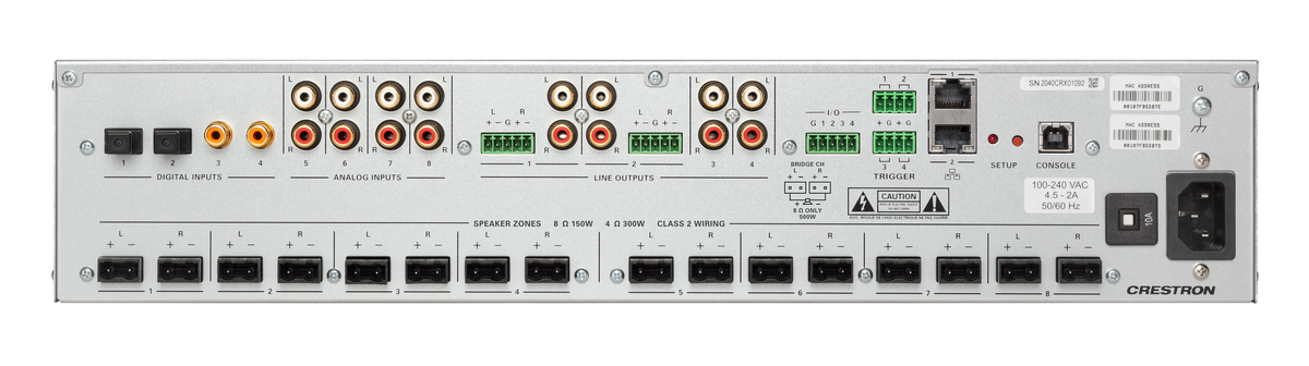 Crestron DM-NAX-8ZSA - DM NAX® 8-Zone Streaming Amplifier