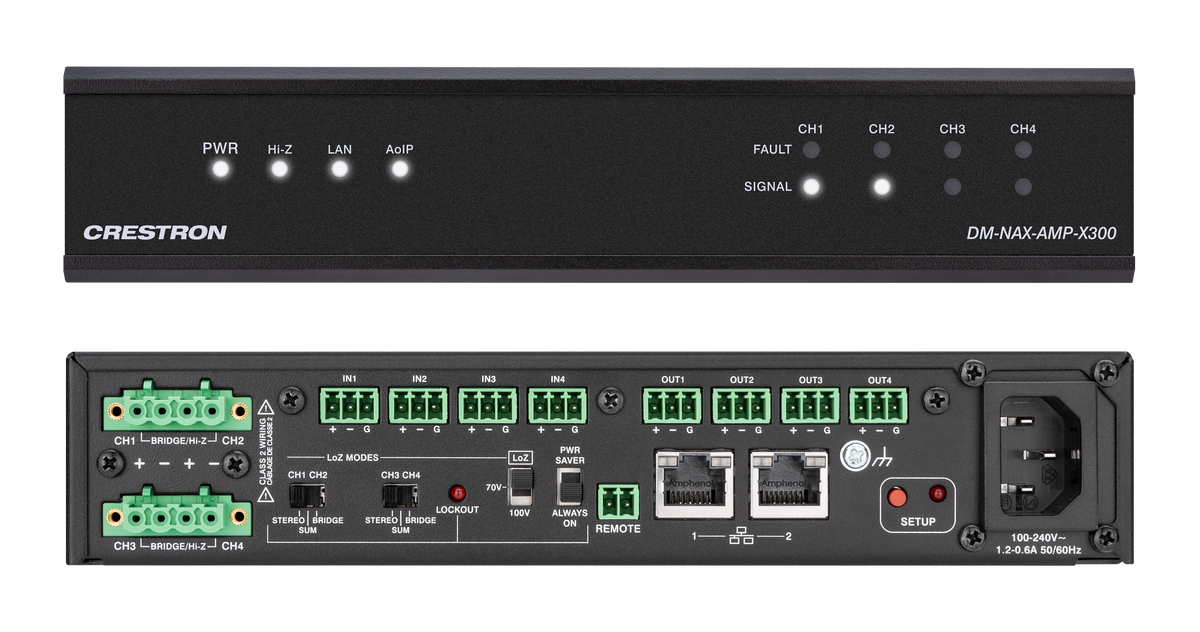 Crestron DM-NAX-AMP-X300 - DM NAX® X-Series Flexible Output Amplifier, 300 W