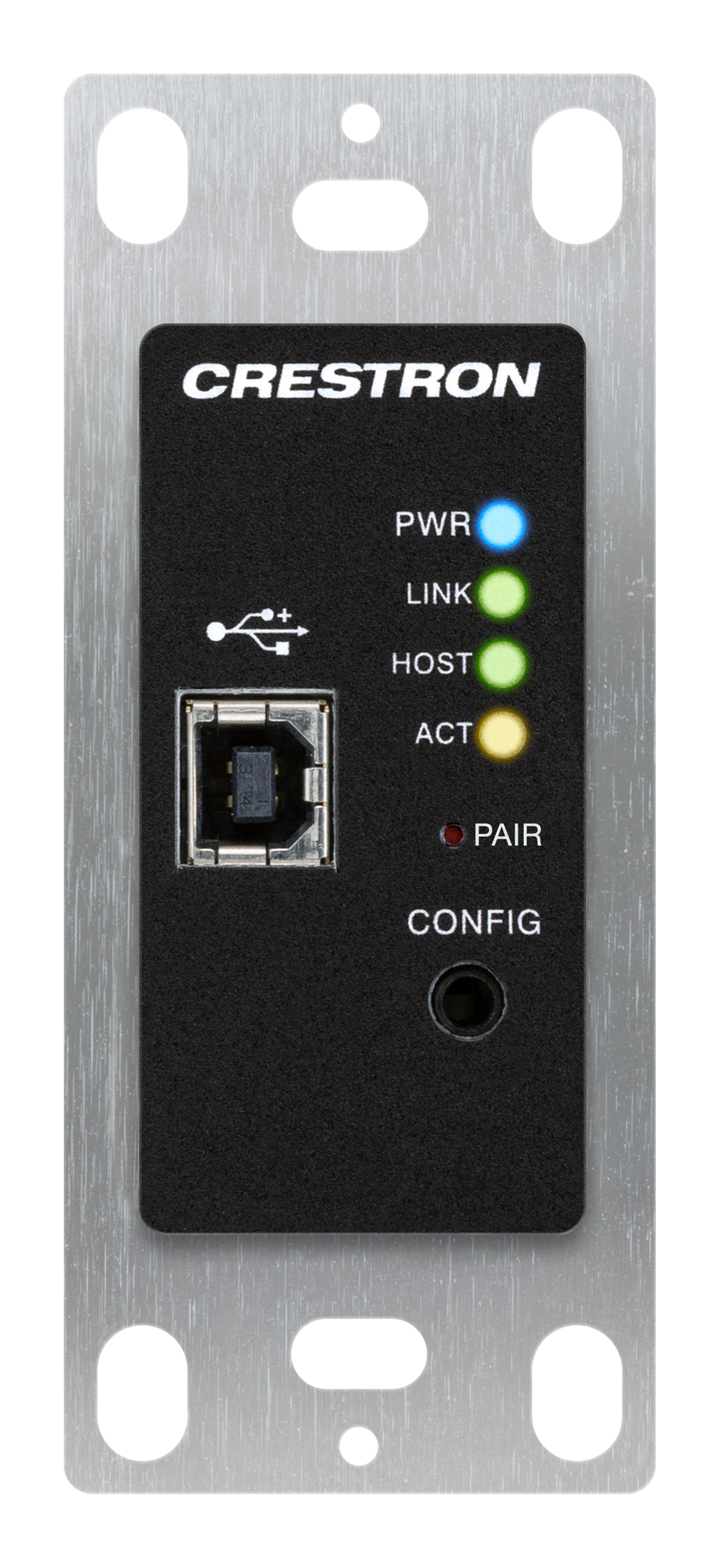 Crestron DM-NUX-L2-1G-B - DM NUX USB over Network Wall Plate with Routing, Local, Black