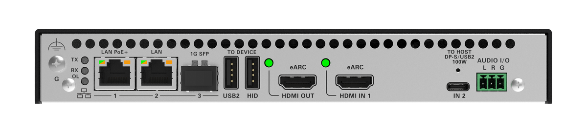 Crestron DM-NVX-371 - 4K60 4:4:4 AV-over-IP Encoder/Decoder with HDMI® and USB-C® Connectivity and Downmixing