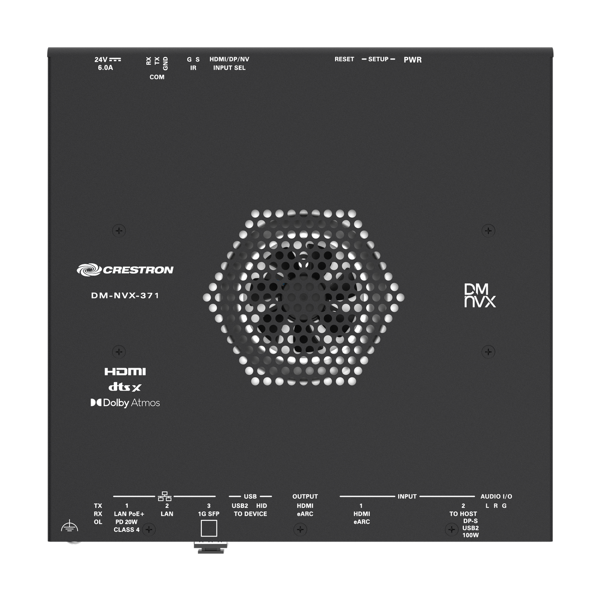 Crestron DM-NVX-371 - 4K60 4:4:4 AV-over-IP Encoder/Decoder with HDMI® and USB-C® Connectivity and Downmixing