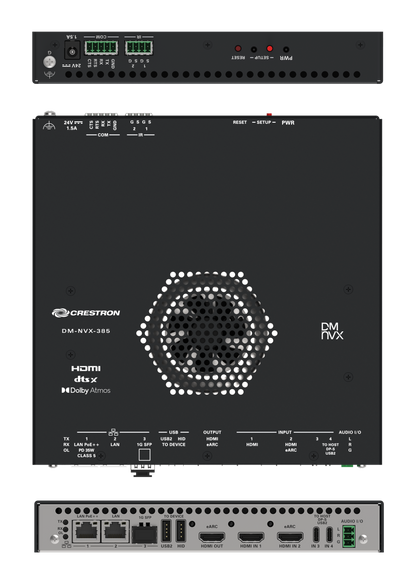 Crestron DM-NVX-385 - DM NVX® 5K 4x1 AV-over-IP Switcher with HDMI® and USB-C® Connectivity and Downmixing