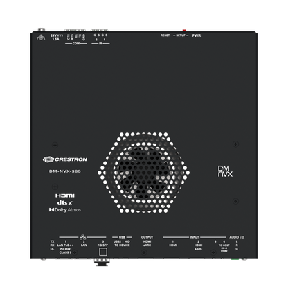 Crestron DM-NVX-385 - DM NVX® 5K 4x1 AV-over-IP Switcher with HDMI® and USB-C® Connectivity and Downmixing