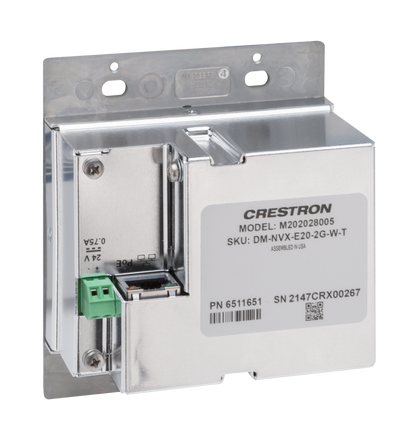 Crestron DM-NVX-E20-2G-B-T - DM NVX® 4K60 4:2:0 Network AV Encoder, Wall Plate, Black Textured