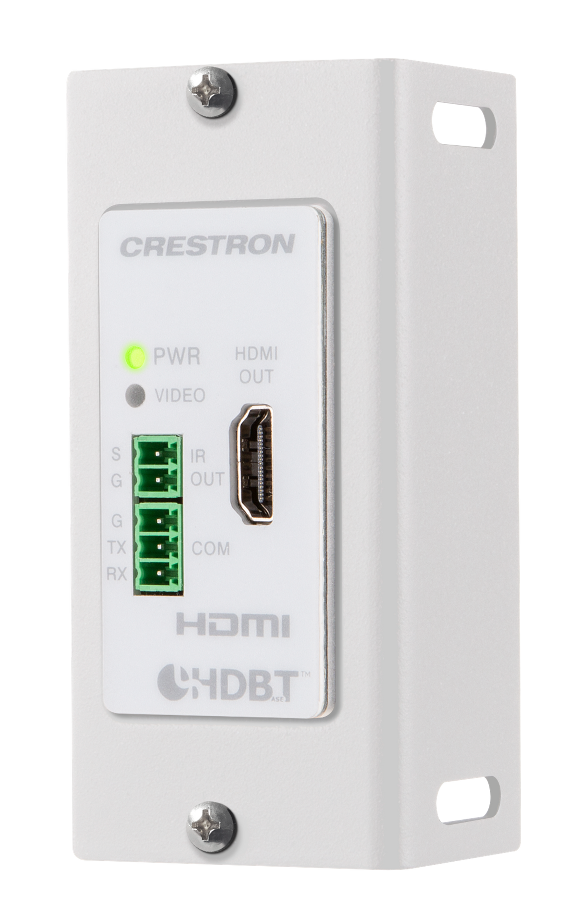 Crestron DM-RMC-4K-100-C-1G-W-T - Wall Plate 4K DigitalMedia 8G+® Receiver & Room Controller 100, White Textured