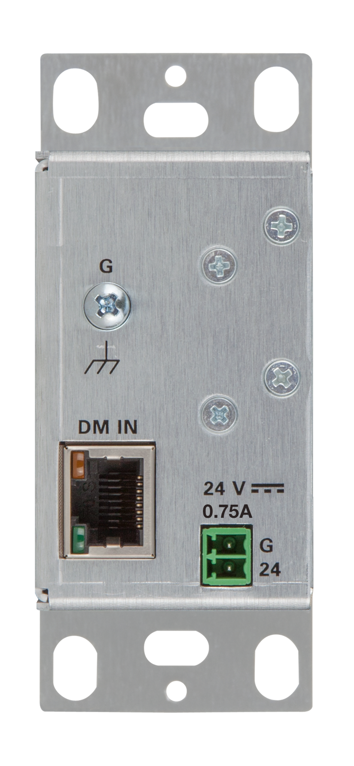 Crestron DM-RMC-4K-100-C-1G-W-T - Wall Plate 4K DigitalMedia 8G+® Receiver & Room Controller 100, White Textured