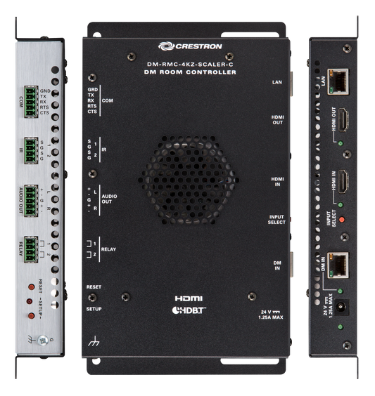 Crestron DM-RMC-4KZ-SCALER-C - DigitalMedia 8G+® 4K60 4:4:4 HDR Receiver and Room Controller with Scaler