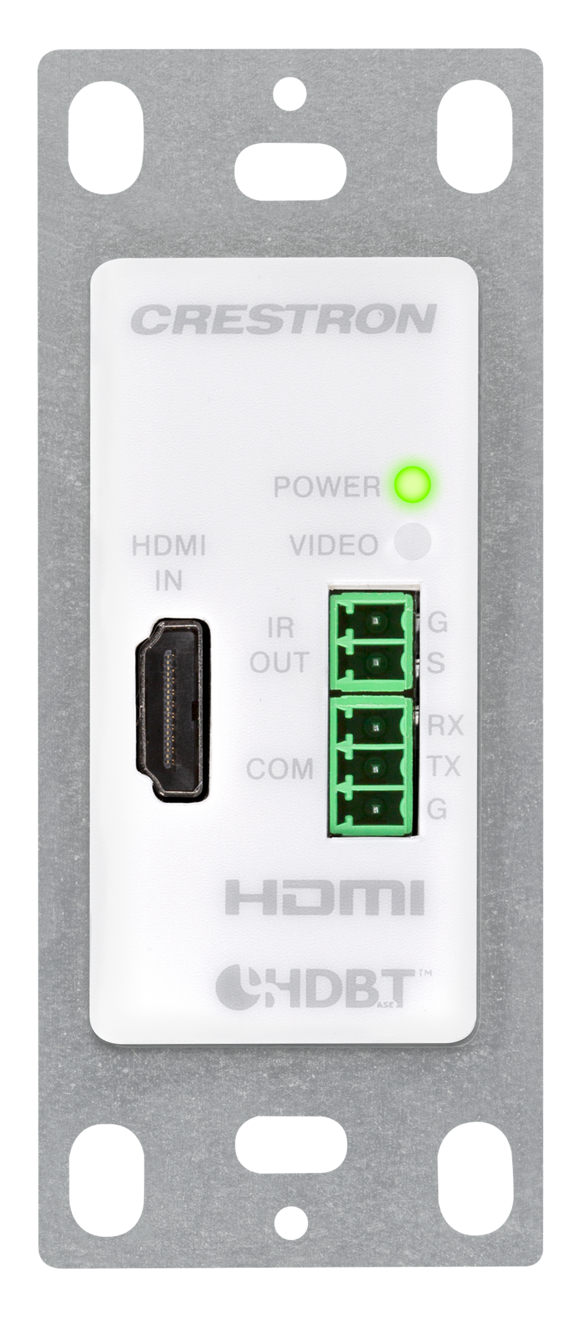 Crestron DM-TX-4KZ-100-C-1G-W-T - DigitalMedia 8G+® 4K60 4:4:4 HDR Wall Plate Transmitter, White