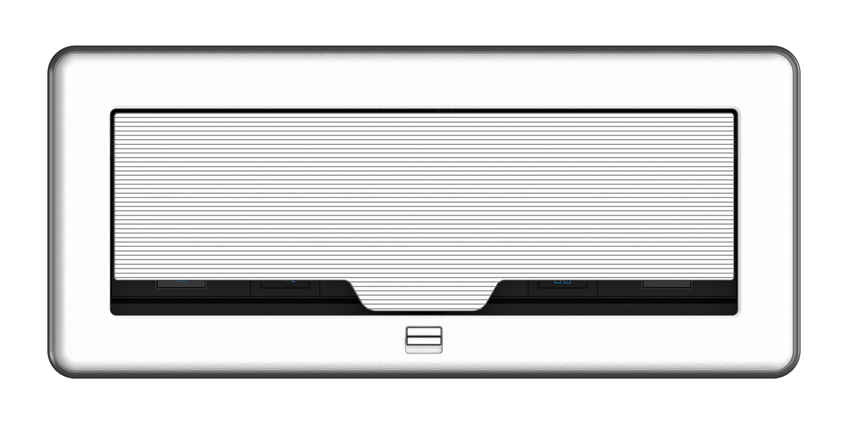 Crestron FT2-1200-ELEC-PTL-AL - FlipTop™ FT2 Series Cable Management System, 1200 Size, Electrical, Pass-Through Lid, Alloy