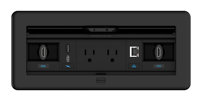 Crestron FT2-1200-ELEC-PTL-B - FlipTop™ FT2 Series Cable Management System, 1200 Size, Electrical, Pass-Through Lid, Black