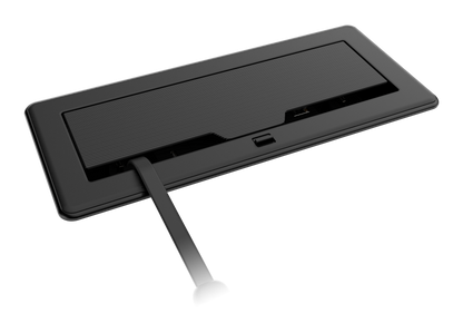 Crestron FT2-1200-MECH-PTL-B - FlipTop™ FT2 Series Cable Management System, 1200 Size, Mechanical, Pass-Through Lid, Black