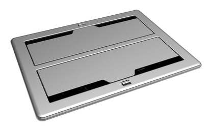 Crestron FT2-1400-ELEC-PTL-AL - FlipTop™ FT2 Series Cable Management System, 1400 Size, Electrical, Pass-Through Lid, Alloy