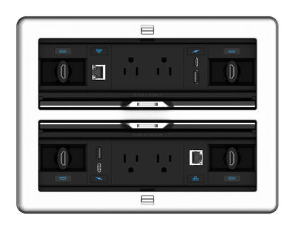 Crestron FT2-1400-ELEC-PTL-AL - FlipTop™ FT2 Series Cable Management System, 1400 Size, Electrical, Pass-Through Lid, Alloy