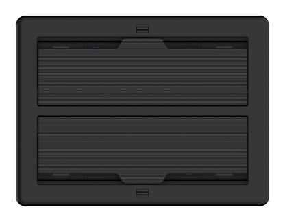 Crestron FT2-1400-ELEC-PTL-B - FlipTop™ FT2 Series Cable Management System, 1400 Size, Electrical, Pass-Through Lid, Black