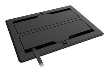 Crestron FT2-1400-MECH-PTL-B - FlipTop™ FT2 Series Cable Management System, 1400 Size, Mechanical, Pass-Through Lid, Black
