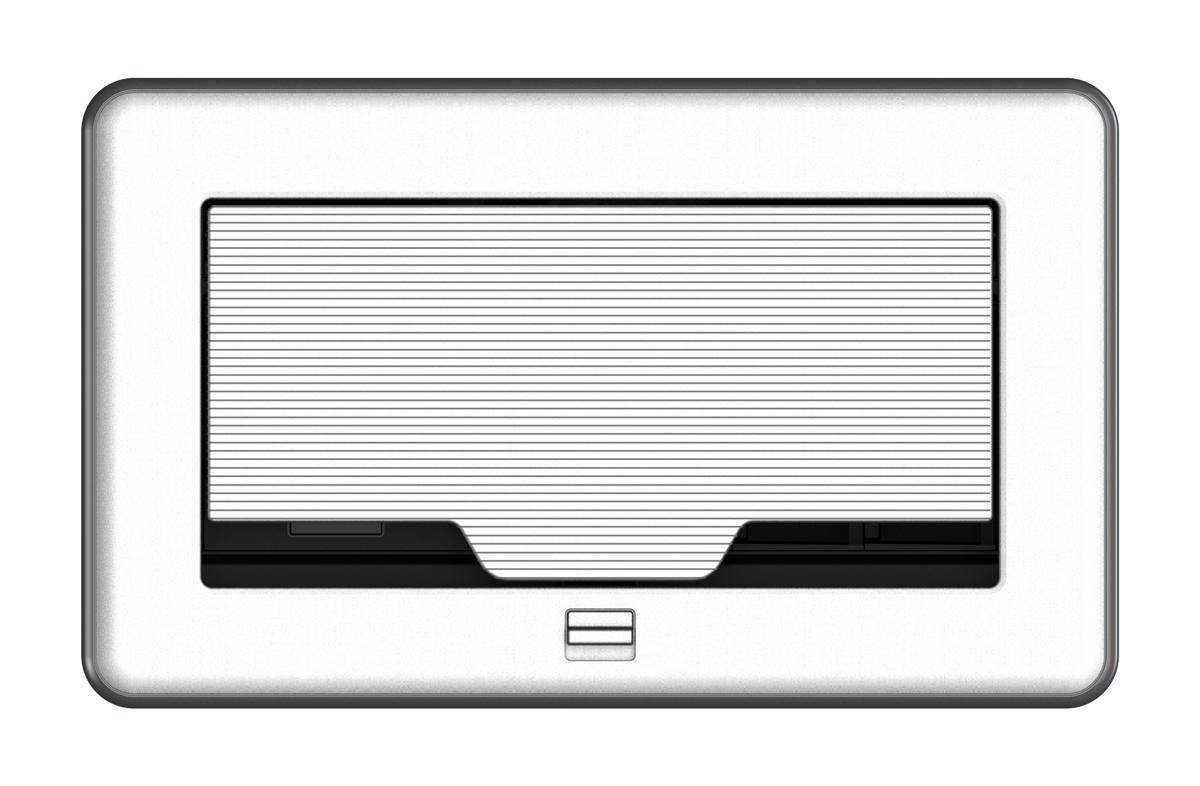 Crestron FT2-202-ELEC-PTL-AL - FlipTop™ FT2 Series Cable Management System, 202 Size, Electrical, Pass-Through Lid, Alloy