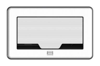 Crestron FT2-202-ELEC-PTL-AL - FlipTop™ FT2 Series Cable Management System, 202 Size, Electrical, Pass-Through Lid, Alloy