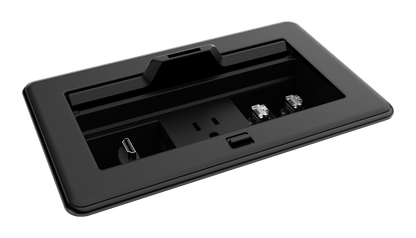 Crestron FT2-202-ELEC-PTL-B - FlipTop™ FT2 Series Cable Management System, 202 Size, Electrical, Pass-Through Lid, Black