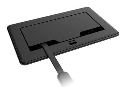 Crestron FT2-202-MECH-PTL-B - FlipTop™ FT2 Series Cable Management System, 202 Size, Mechanical, Pass-Through Lid, Black