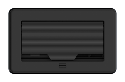 Crestron FT2-202-MECH-PTL-B - FlipTop™ FT2 Series Cable Management System, 202 Size, Mechanical, Pass-Through Lid, Black