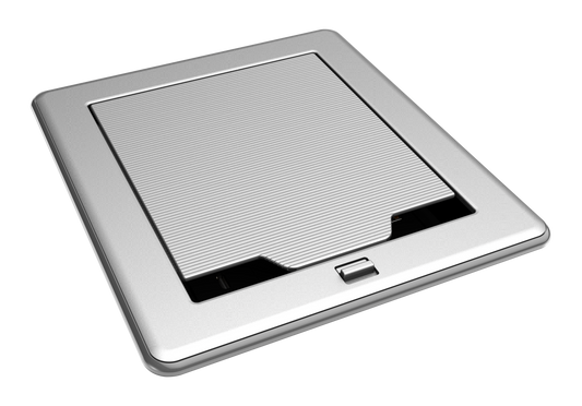 Crestron FT2-500-ELEC-PTL-AL - FlipTop™ FT2 Series Cable Management System, 500 Size, Electrical, Pass-Through Lid, Alloy