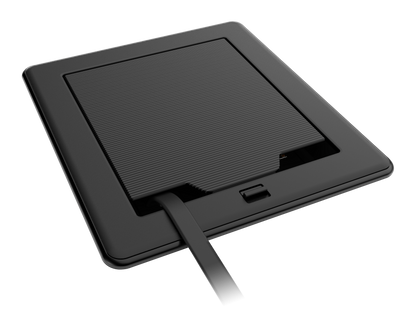 Crestron FT2-500-ELEC-PTL-B - FlipTop™ FT2 Series Cable Management System, 500 Size, Electrical, Pass-Through Lid, Black