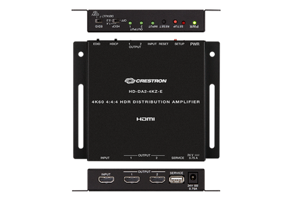 Crestron HD-DA2-4KZ-E - 1:2 HDMI® Distribution Amplifier w/4K60 4:4:4 & HDR Support