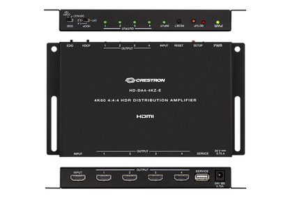 Crestron HD-DA4-4KZ-E - 1:4 HDMI® Distribution Amplifier w/4K60 4:4:4 & HDR Support