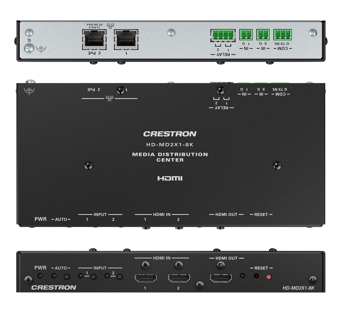 Crestron HD-MD2X1-8K - 2x1 8K AV Switcher and Smart Display Controller