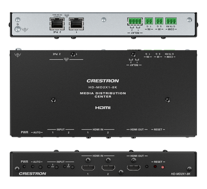 Crestron HD-MD2X1-8K - 2x1 8K AV Switcher and Smart Display Controller