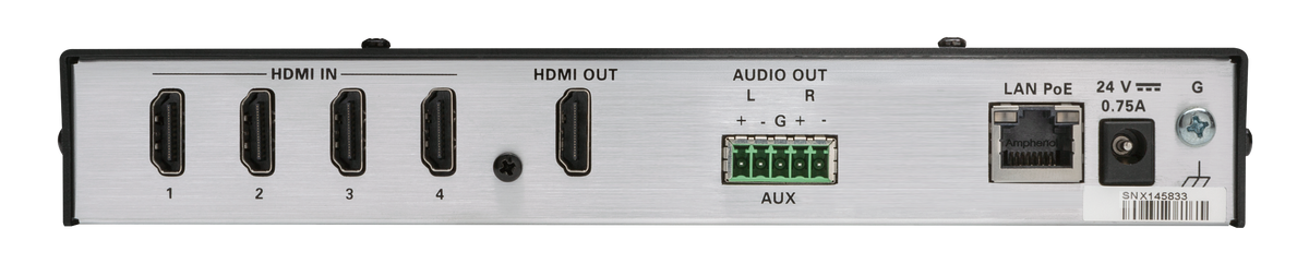 Crestron HD-MD4X1-4KZ-E - 4x1 4K60 4:4:4 HDR AV Switcher