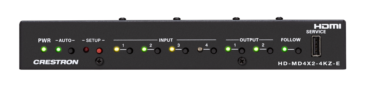 Crestron HD-MD4X2-4KZ-E - 4x2 4K60 4:4:4 HDR AV Switcher