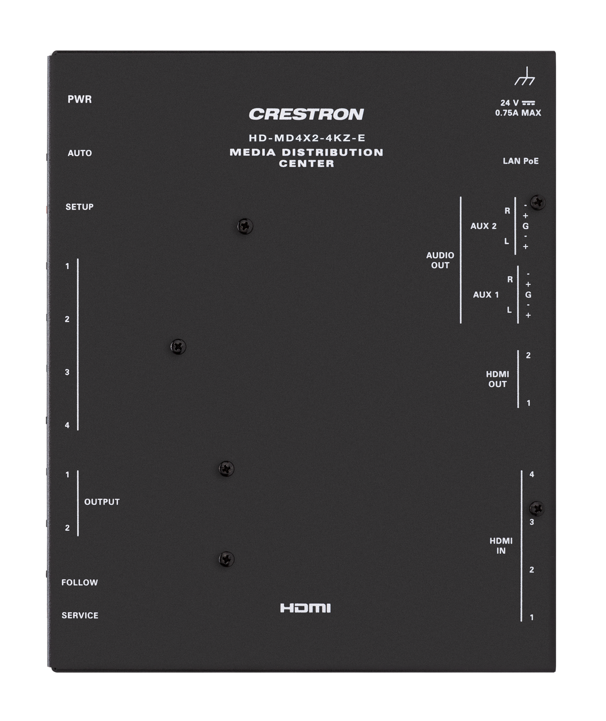 Crestron HD-MD4X2-4KZ-E - 4x2 4K60 4:4:4 HDR AV Switcher