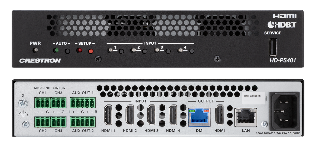 Crestron HD-PS401 - 4x1 4K60 4:4:4 HDR Presentation System