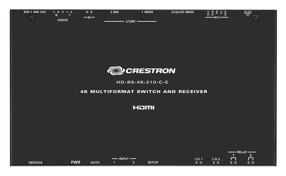 Crestron HD-RX-4K-210-C-E - DMPS Essentials 4K Multiformat 2x1 AV Switch and Receiver