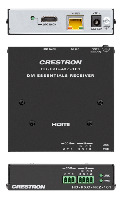 Crestron HD-RXC-4KZ-101 - DM® Essentials 4K60 4:4:4 Receiver for HDMI®, RS-232, and IR Signal Extension over CATx Cable