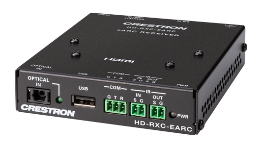 Crestron HD-EARC KIT - DM® Essentials 4K60 4:4:4 eARC Transmitter/Receiver Kit for HDMI®, RS‑232, IR, and Optical Audio Signal Extension over CATx Cable