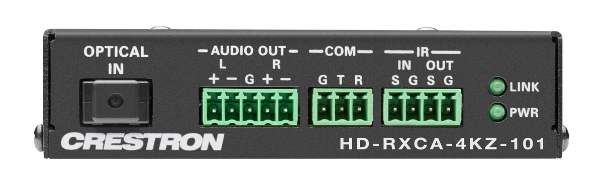 Crestron HD-RXCA-4KZ-101 - DM® Essentials 4K60 4:4:4 Receiver for HDMI®, RS-232, IR, and Analog Audio Signal Extension over CATx Cable