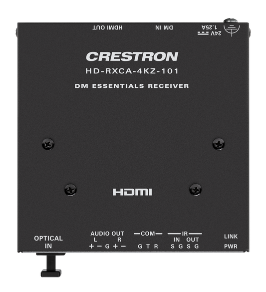 Crestron HD-RXCA-4KZ-101 - DM® Essentials 4K60 4:4:4 Receiver for HDMI®, RS-232, IR, and Analog Audio Signal Extension over CATx Cable