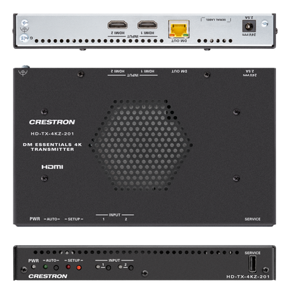 Crestron HD-TX-4KZ-201 - DM® Essentials 4K60 4:4:4 Transmitter and 2x1 Auto-Switcher for HDMI® Signal Extension over CATx Cable