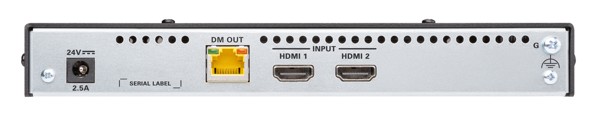 Crestron HD-TX-4KZ-201 - DM® Essentials 4K60 4:4:4 Transmitter and 2x1 Auto-Switcher for HDMI® Signal Extension over CATx Cable