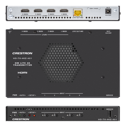 Crestron HD-TX-4KZ-401 - DM® Essentials 4K60 4:4:4 Transmitter and 4x1 Auto-Switcher for HDMI® Signal Extension over CATx Cable