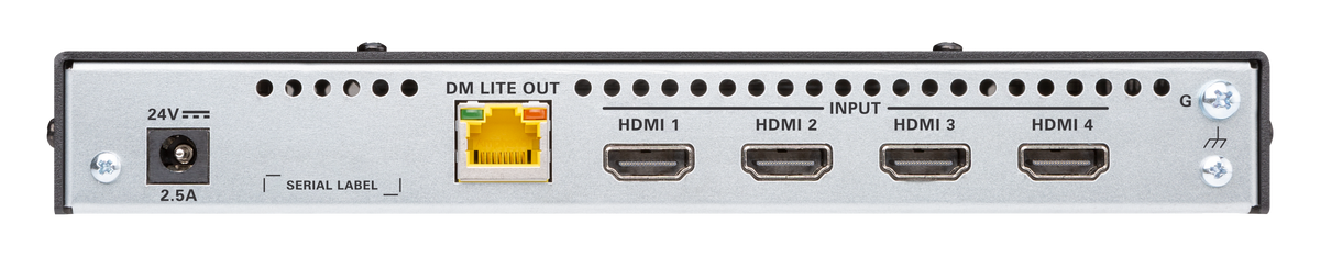 Crestron HD-TX-4KZ-401 - DM® Essentials 4K60 4:4:4 Transmitter and 4x1 Auto-Switcher for HDMI® Signal Extension over CATx Cable