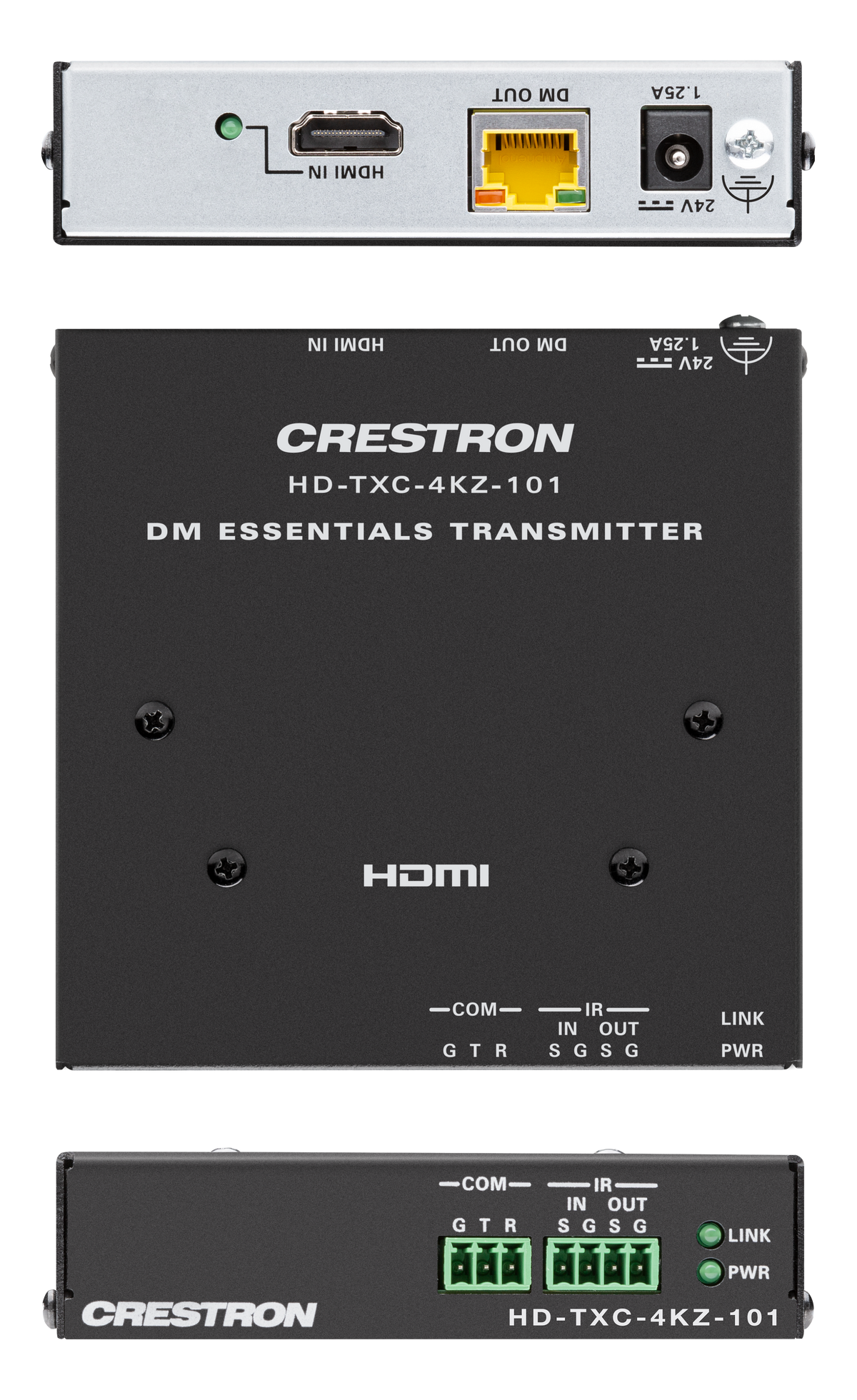 Crestron HD-TXC-4KZ-101 - DM® Essentials 4K60 4:4:4 Transmitter for HDMI®, RS‑232, and IR Signal Extension over CATx Cable
