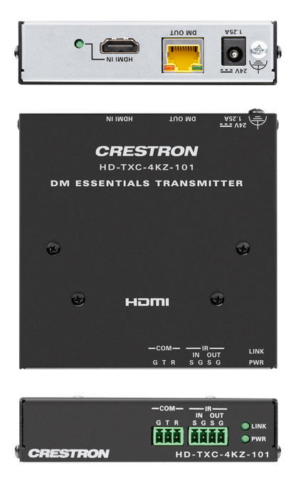 Crestron HD-TXC-4KZ-101 - DM® Essentials 4K60 4:4:4 Transmitter for HDMI®, RS‑232, and IR Signal Extension over CATx Cable