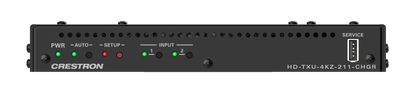 Crestron HD-TXU-4KZ-211-CHGR - DM® Essentials 4K60 4:4:4 Transmitter and 2x1 Auto-Switcher for HDMI®, USB-C® DisplayPort™, and USB 2.0 Signal Extension over CATx Cable with Device Charging