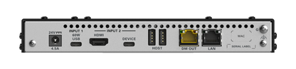 Crestron DM-EXT-2022 KIT - 4K60 4:4:4 DM® Essentials Receiver and 2x2 Auto-Switcher for, HDMI, USB‑C® DisplayPort™, and USB 2.0 Signal Extension over CATx Cable