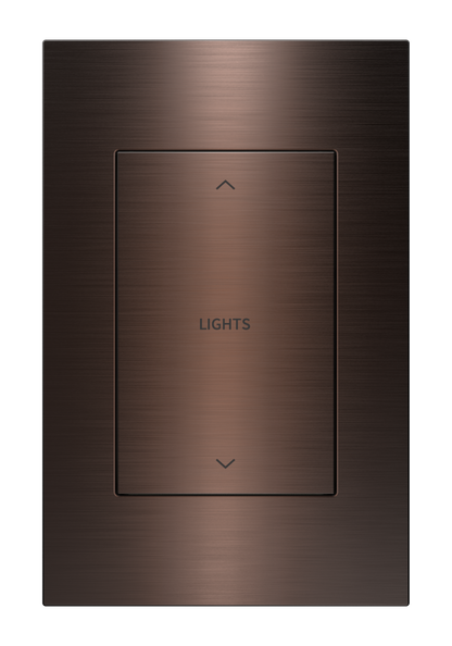 Crestron HZ2-AUX-DRK-BRZ ENGRAVED - Horizon® 2 In-Wall Multiway Remote, Custom Engraved, Dark Bronze